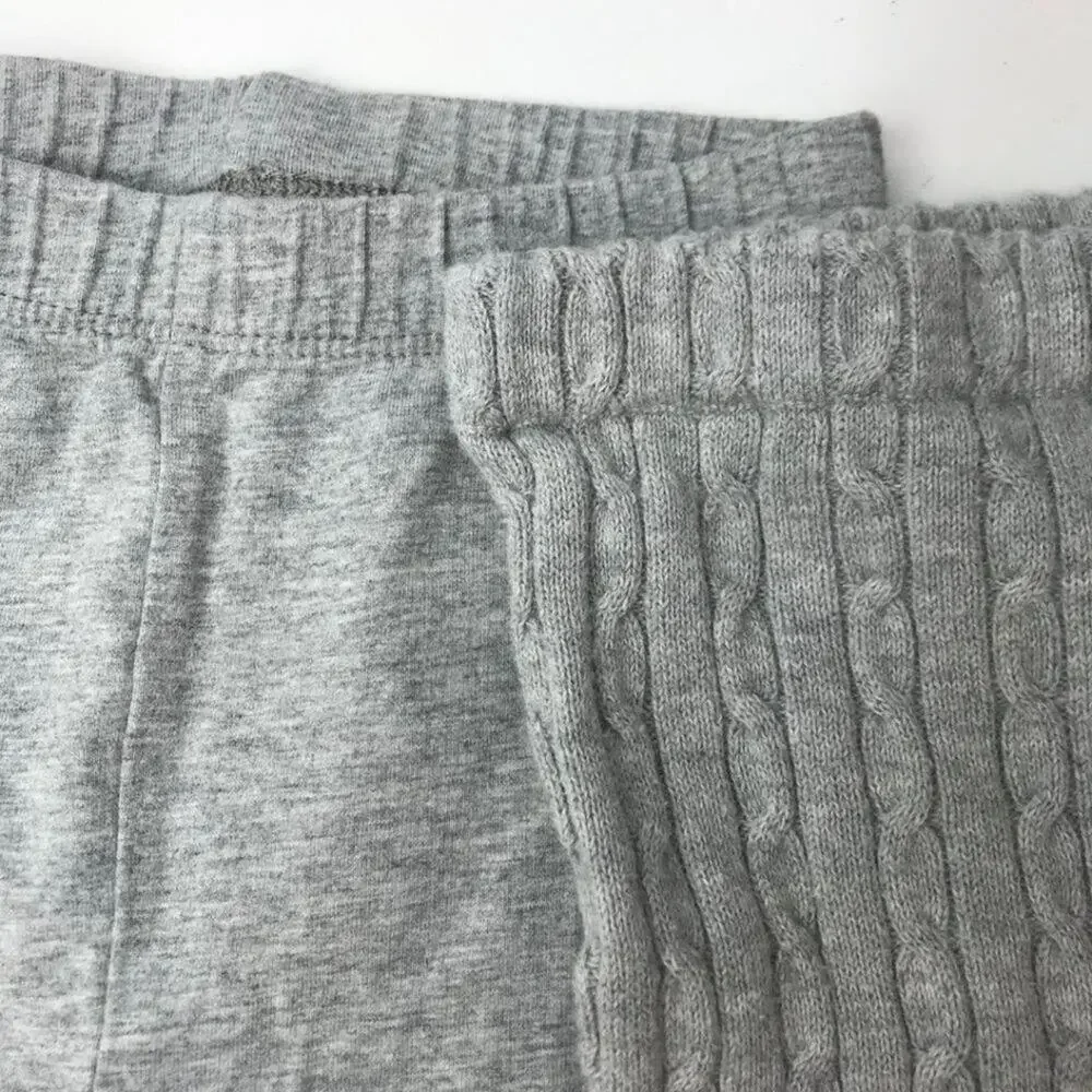 GAP Set of 2 Leggings in Light Gray. Size 4